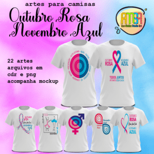 ESTAMPAS OUTUBRO ROSA NOVEMBRO AZUL CAMISAS