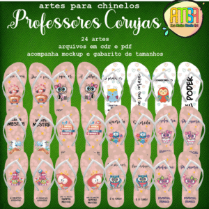 ESTAMPAS PROFESSORES CORUJAS CHINELOS