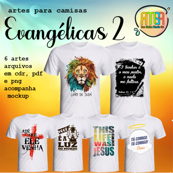 ESTAMPAS EVANGÉLICA 2 CAMISAS