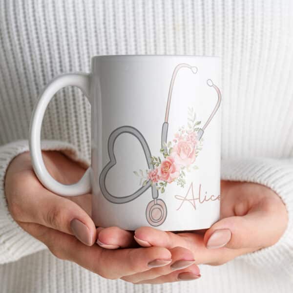 ESTAMPA MÉDICA FLORAL CANECAS