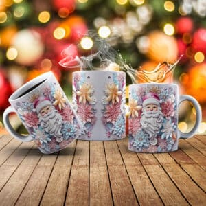 ESTAMPAS PAPAI NOEL DELICADO 3D CANECAS