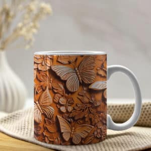 ESTAMPAS BORBOLETAS DE OUTONO 3D CANECAS