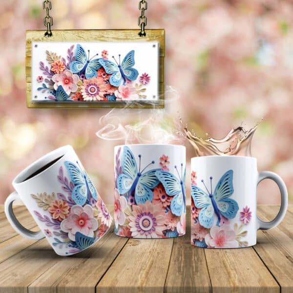 ESTAMPAS BORBOLETINHAS 3D CANECAS - Image 3