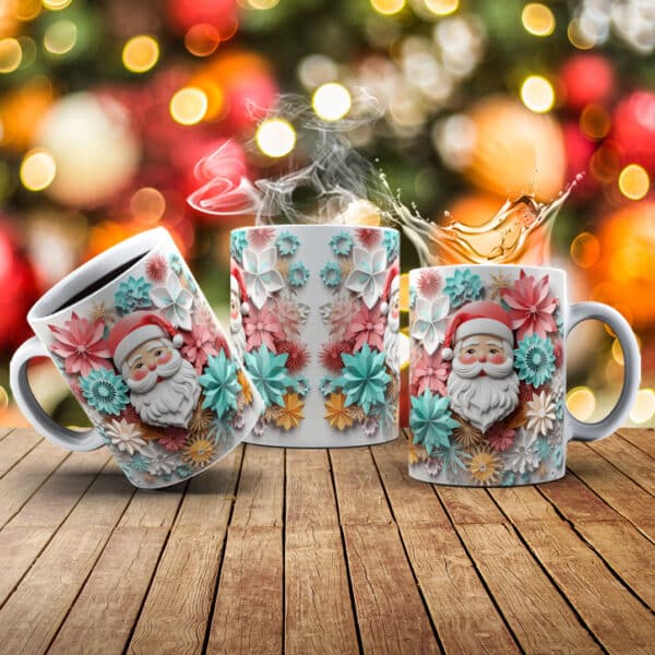 ESTAMPAS PAPAI NOEL DELICADO 3D CANECAS - Image 3