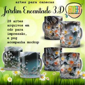 ESTAMPAS JARDIM ENCANTADO 3D CANECAS