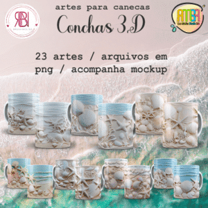 ESTAMPAS CONCHAS 3D CANECAS