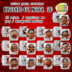 ESTAMPAS BONECOS DE NATAL 3D CANECAS