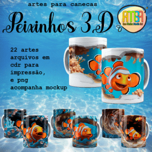 ESTAMPAS PEIXINHOS CANECAS