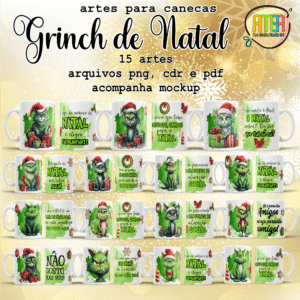 ESTAMPAS GRINCH DE NATAL CANECAS