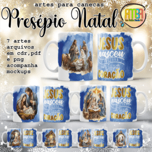 ESTAMPAS PRESÉPIO DE NATAL CANECAS