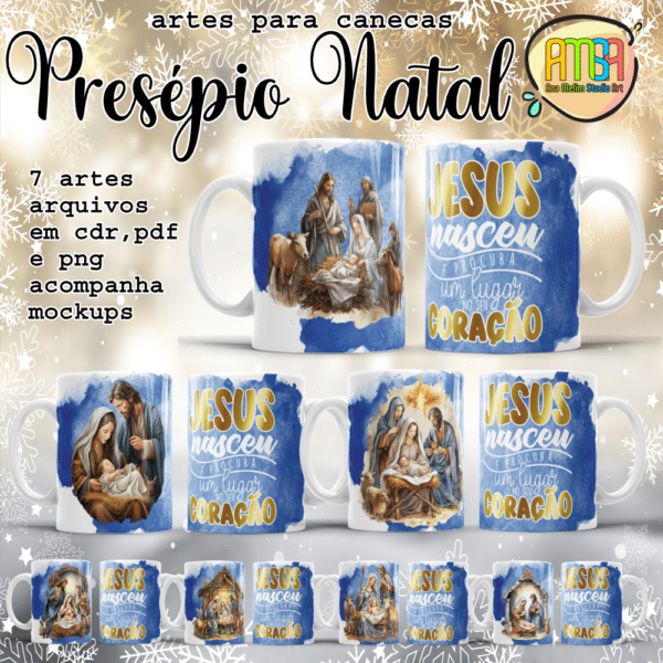 ESTAMPAS PRESÉPIO DE NATAL CANECAS
