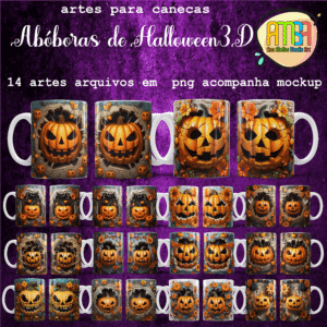 ESTAMPAS ABÓBORA DE HALLOWEEN CANECAS
