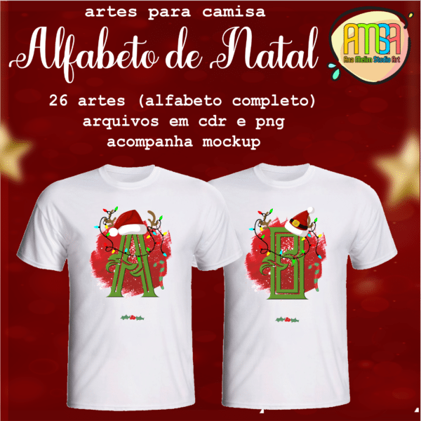 ESTAMPAS ALFABETO NATAL CAMISAS