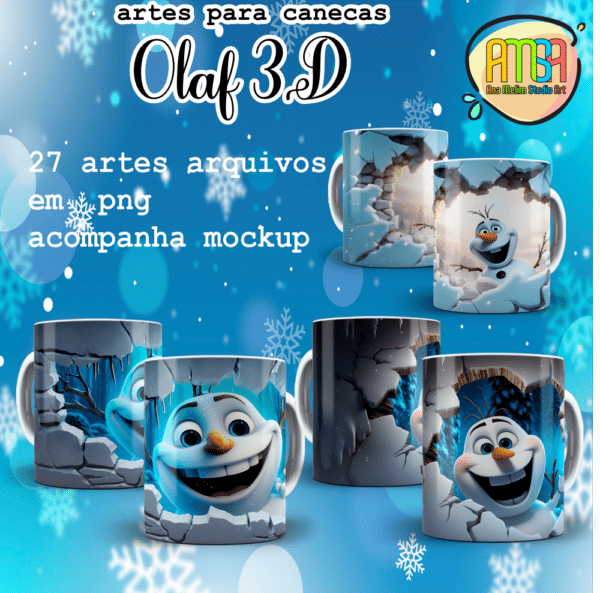 ESTAMPAS OLAF 3D CANECAS