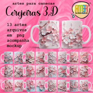 ESTAMPAS CEREJEIRA 3D CANECAS