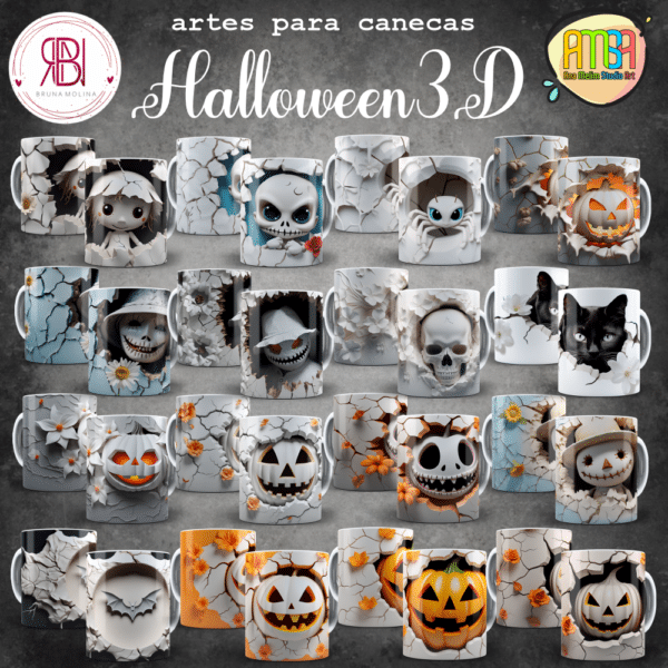 PACOTE HALLOWEEN 3D CANECAS - Image 2