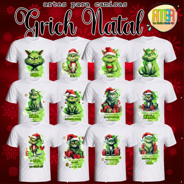 ESTAMPAS GRINCH DE NATAL CAMISAS - Image 2