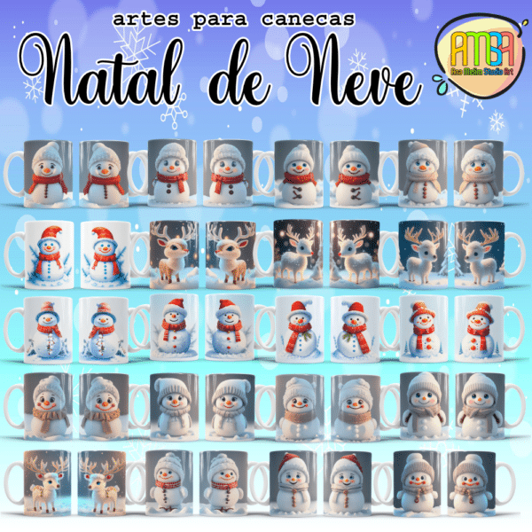 ESTAMPAS NATAL DE NEVE CANECAS 3D - Image 2