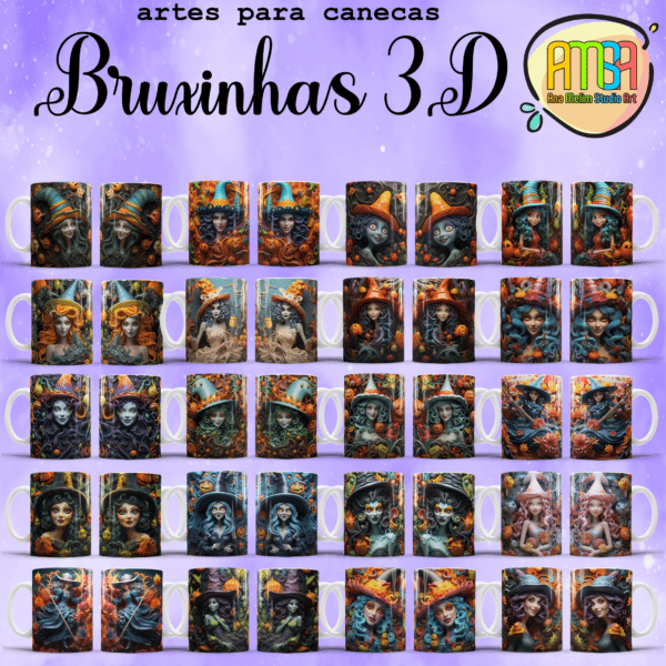 ESTAMPAS BRUXINHAS 3D CANECAS - Image 2