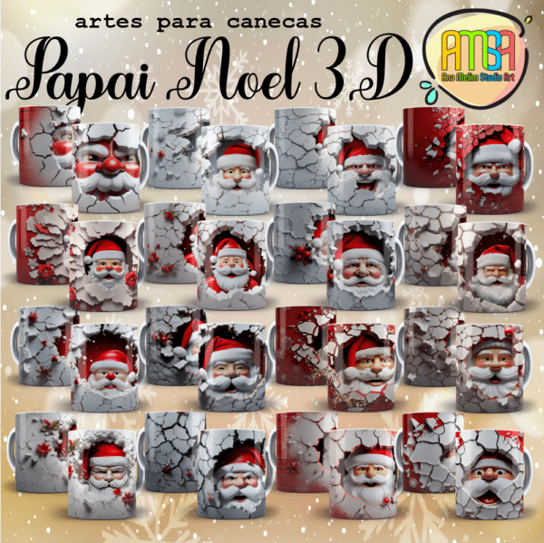 ESTAMPAS PAPAI NOEL 3D CANECAS (natal) - Image 2