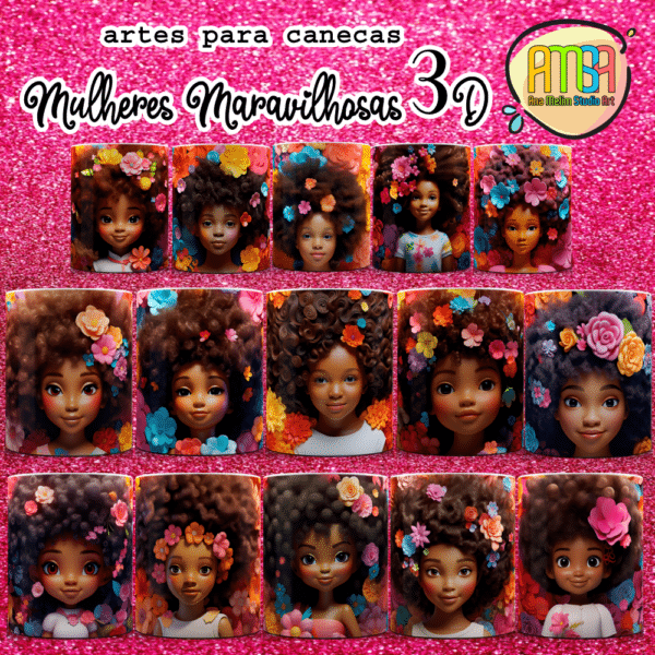PACOTE MULHERES MARAVILHOSAS 3D CANECAS - Image 4
