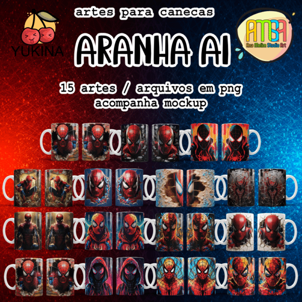 ESTAMPAS ARANHA AI CANECAS (Yukina)