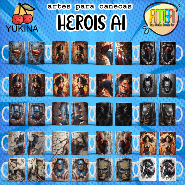 ESTAMPAS HERÓIS Ai CANECAS (Yukina) - Image 2