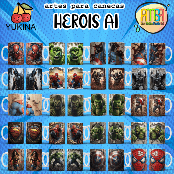 ESTAMPAS HERÓIS Ai CANECAS (Yukina) - Image 3