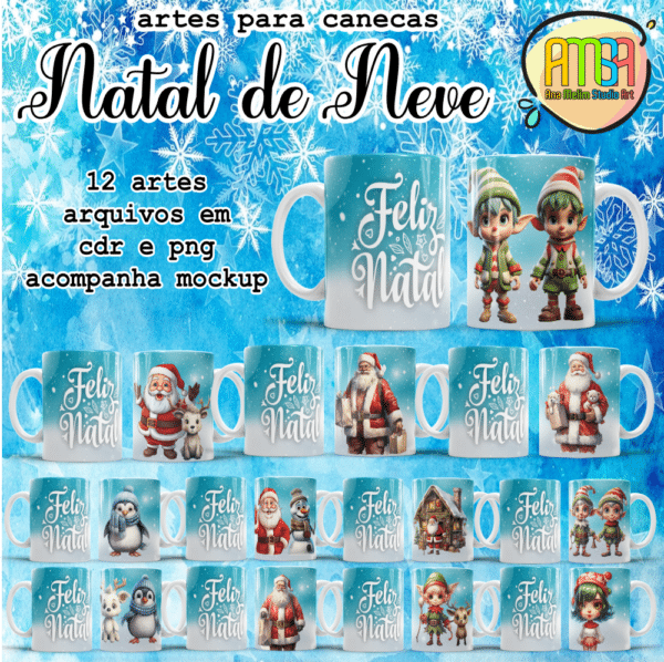 ESTAMPAS NATAL DE NEVE CANECAS
