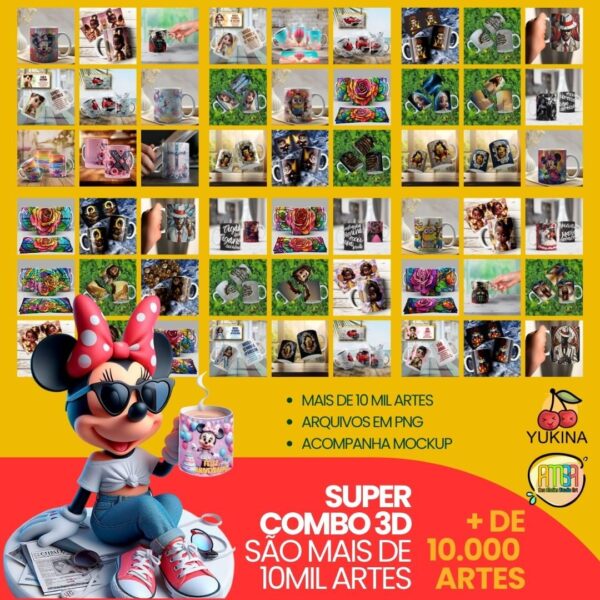 COMBO DE ARTE 3D PARA CANECAS - Imagem 2