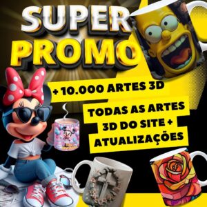 COMBO DE ARTE 3D PARA CANECAS