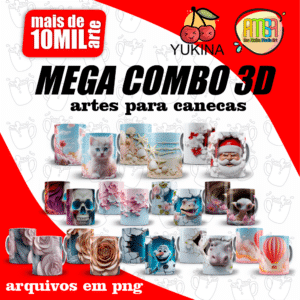 COMBO DE ARTE 3D PARA CANECAS