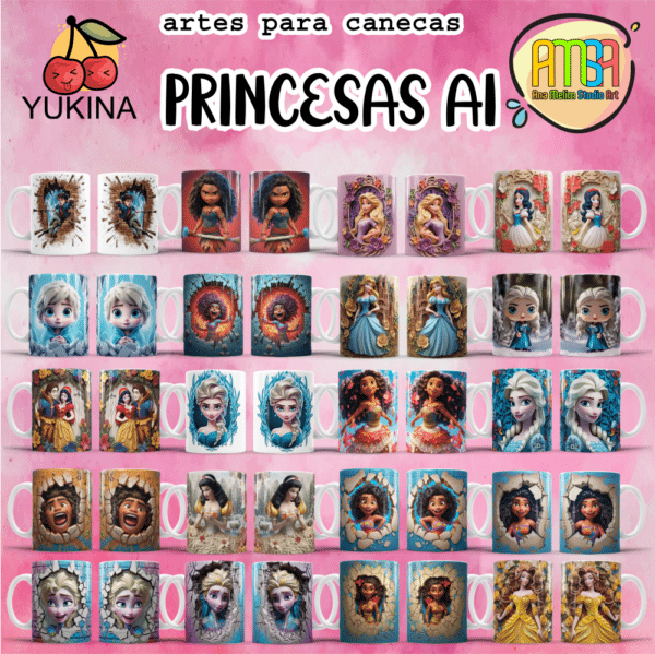 ESTAMPAS PRINCESAS AI CANECAS (Yukina) - Image 2
