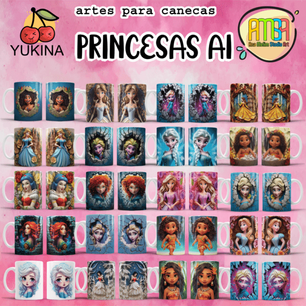 ESTAMPAS PRINCESAS AI CANECAS (Yukina) - Image 3