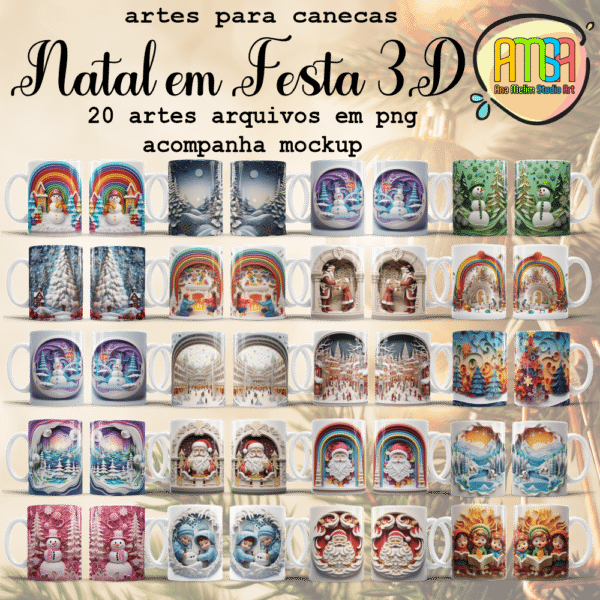 ESTAMPAS NATAL EM FESTA CANECAS