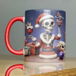 ESTAMPAS CAVEIRINHA DE NATAL 3D CANECAS