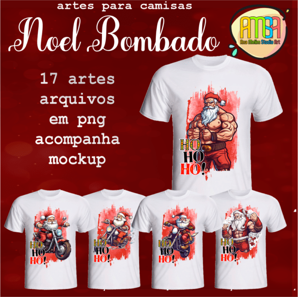 ESTAMPAS PAPAI NOEL BOMBADO CAMISAS