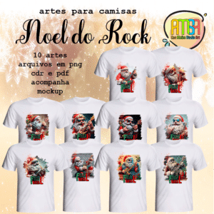 ESTAMPAS NOEL DO ROCK CAMISAS