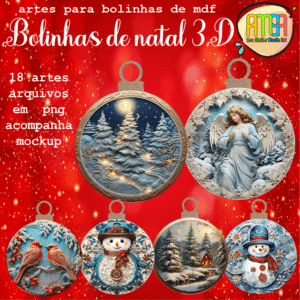 ESTAMPAS BOLINHAS DE NATAL 3D MDF