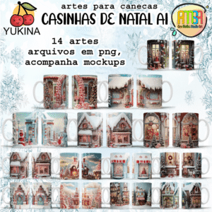 ESTAMPAS CASINHAS DE NATAL Ai (Yukina) canecas