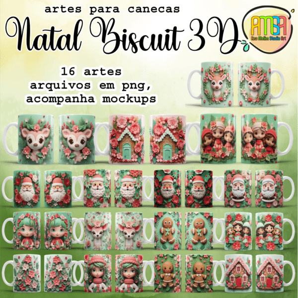 ESTAMPAS NATAL BISCUIT CANECAS