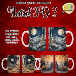 ESTAMPAS NATAL 3D 2 CANECAS