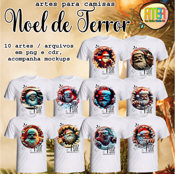 ESTAMPAS NOEL DE TERROR CAMISAS