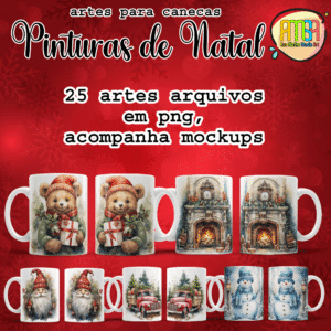 ESTAMPAS PINTURA DE NATAL CANECAS