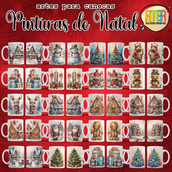 ESTAMPAS PINTURA DE NATAL CANECAS - Image 2