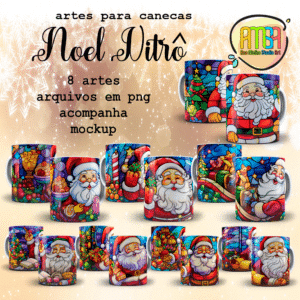 ESTAMPAS NOEL VITRÔ CANECAS