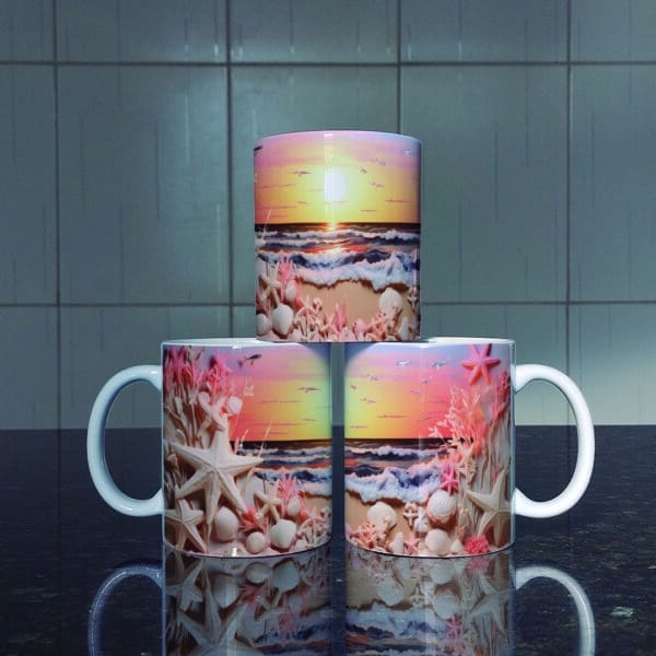 ESTAMPAS PRAIA ENSOLARADA 3D CANECAS - Image 3