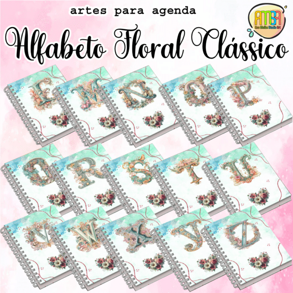 ESTAMPAS ALFABETO FLORAL CLÁSSICO AGENDAS - Image 2