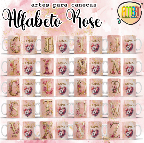 ESTAMPAS ALFABETO ROSE CANECAS - Image 2