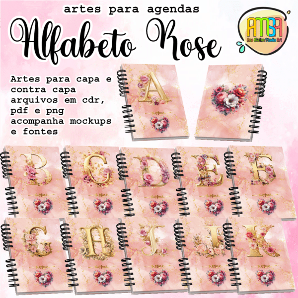 ESTAMPAS ALFABETO ROSE AGENDAS